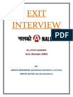 Exit Interview Questionnaire Graph