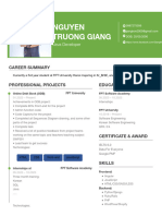 CV - Nguyễn Trường Giang