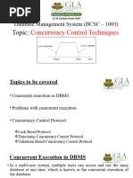 Concurrency Control Techniques