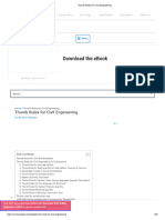 Thumb Rules For Civil Engineering