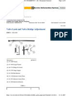 Valve Lash and Valve Bridge Adjustment