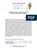 Experiências Docentes - A Libras Como Recurso para Estimulação e Desenvolvimento Da Linguagem Tardia de Alunos Surdos