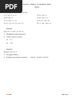 Classe de 4 - Chapitre 4 - Le Calcul Littéral - Fiche C Énoncés Exercice 7