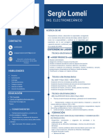 Currículum Vitae CV de Administración Simple Azul