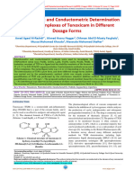 Potentiometric and Conductometric Determination of Metal Complexes of Tenoxicam in Different Dosag