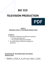 BJ C 313 Television Production PP T