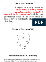 Moment CM CG Equilibrium