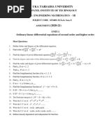 Assignment of EM-III - (2021-22)