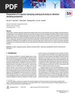 Preparation of A Superior Damping Coating and Study On Vibration Damping Properties