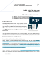 Module 002 - The Statement of Financial Position