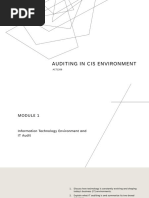 M1 - Auditing in CIS Environment