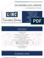 Industry Visit Report Linc Limited - Group 13