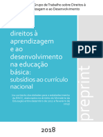 Direitos A Aprendizagem e Ao Desenvolvimento Na Educacao Basica Subsidios Ao Curriculo Nacional-Preprint