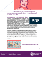 Normativas Internacionales, Nacionales y Provinciales Vigentes Sobre La Violencia de Género y Diversidad Sexual