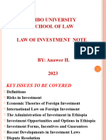 Investment Law PPT 2023