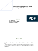 Analyse de La Viabilité Et Des Déterminants Du Déficit Courant en Afrique Sub-Saharienne