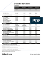 Tarifas Tarjetas de Credito