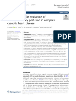 O-Water PET For Evaluation of Cardiopulmonary Perfusion in Complex Cyanotic Heart Disease