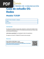 REDES - Gu A05 - Modelo TCP IP