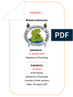 Methods of Observation - Ali Ahmed