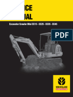 SM-New Holland EC15 - EC25 - EC35 - EC45 Crawler Mini Excavator Service Repair Manual