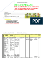 1° Grado Unidad de Aprendizaje 3 - 2024