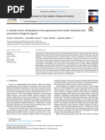 A Critical Review of Hazardous Waste Generation From Textile Industries and Associated Ecological Impacts