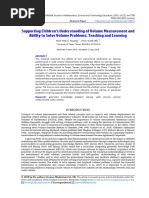 Supporting Childrens Understanding of Volume Measurement and Ability To Solve Volume Problems 7748