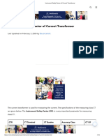 Instrument Safety Factor of Current Transformer