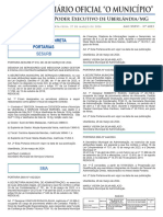 Diário Oficial "O Município": Poder Executivo de Uberlândia/MG