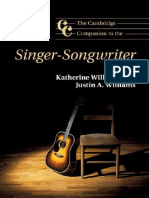 The Cambridge Companion To The Singer-Songwriter by Katherine Williams, Justin A. Williams (Editors)