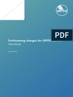 Changes For OPITO Centres Document - Standards