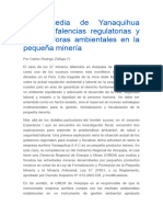 La Tragedia de Yanaquihua Destapa Falencias Regulatorias y Fiscalizadoras Ambientales en La Pequeña Minería