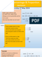 Fraction Percentage Proportion Revision