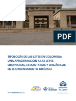 Tipología de Las Leyes en Colombia