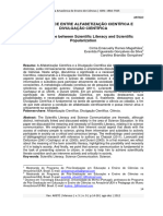 A Interface Entre Alfabetização Científica E Divulgação Científica The Interface Between Scientific Literacy and Scientific Popularization