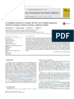 A Simplified Method To Evaluate The Fire Risk of Chemical Transport Vehicles Passing A Highway Bridge