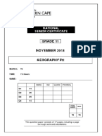 GEOGRAPHY P2 QP GR11 NOV 2018 - English