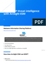 Using MISP Threat Intelligence With ArcSight ESM v2