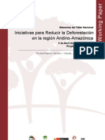 Iniciativas para Reducir La Deforestación en La Región Andino-Amazónica