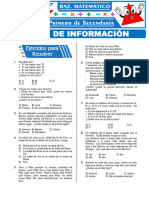 Orden de Informacion para Primer Grado de Secundaria