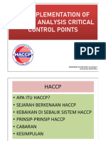 The Implementation of Hazard Analytical Critical Control Points (HACCP) PDF