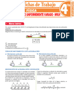 Movimiento Rectilineo Uniformemente Variado MRUV para Cuarto Grado de Secundaria