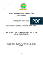 CIVIL ENGINEERING Industrial Attachment Logbook