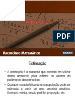 Estimativa e Intervalo de Confiança - Estatistica II (Material de Apoio)