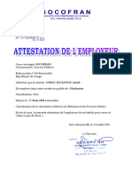 MUTUELLES CONGOLAISES (Attestation de Congés)