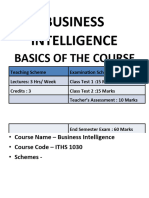 Business Intelligence: Basics of The Course