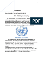 Role of UN in Peacekeeping