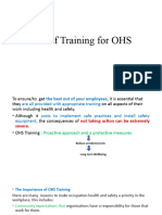 Training and OHS 