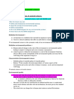 Principles of Environmental Sciences Summary